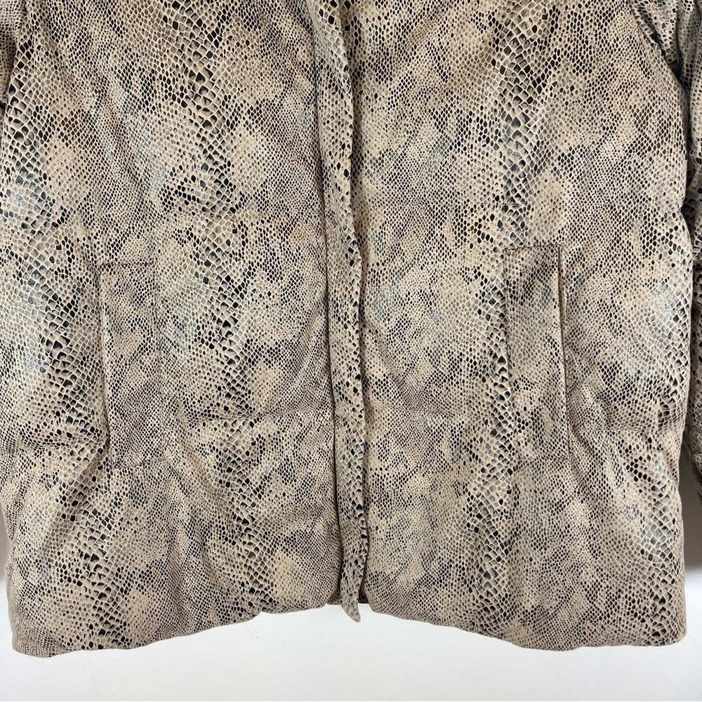 Tyler Boe Python Puffer Bomber Jacket Full Zip Wi… - image 6
